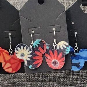 Floral Mickey Mouse Earrings-Stocking Stuffer Alert!